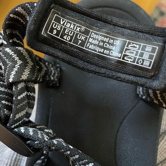 Viakix Siena Sport Sandals Black/Gray Size 9 - Picture 5 of 8